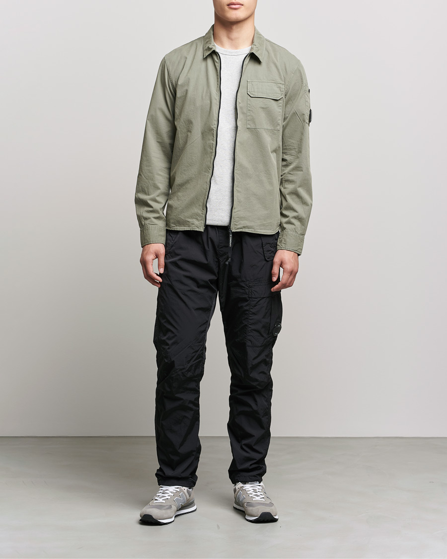 Mies | Kauluspaidat | C.P. Company | Garment Dyed Gabardine Overshirt Green