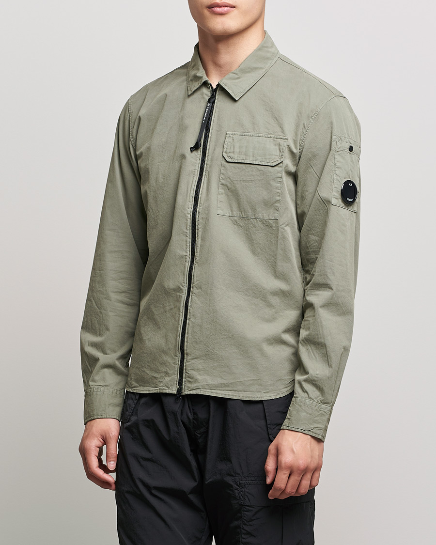 Mies | Rennot | C.P. Company | Garment Dyed Gabardine Overshirt Green