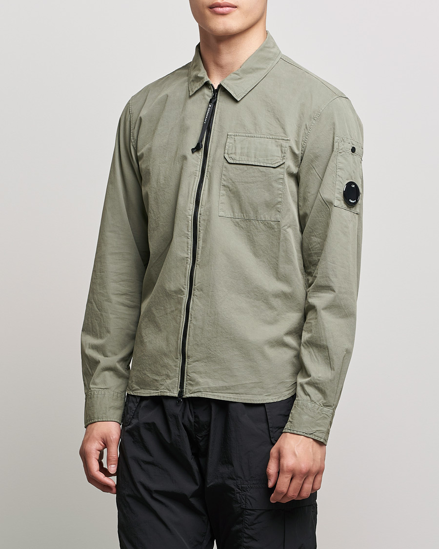 Mies | Kauluspaidat | C.P. Company | Garment Dyed Gabardine Overshirt Green