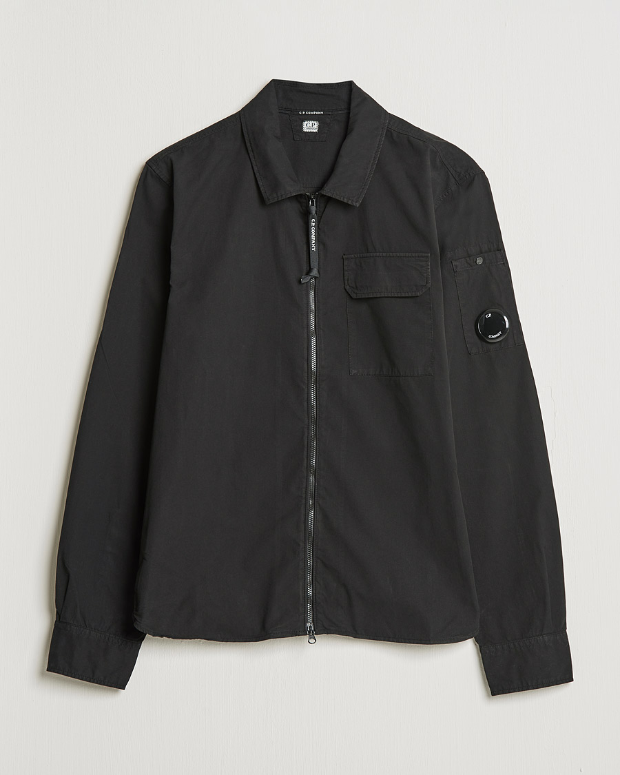 Mies | Kauluspaidat | C.P. Company | Garment Dyed Gabardine Overshirt Black