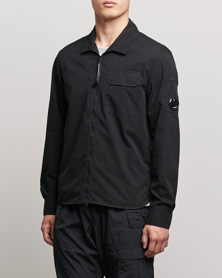 Mies | Kauluspaidat | C.P. Company | Garment Dyed Gabardine Overshirt Black