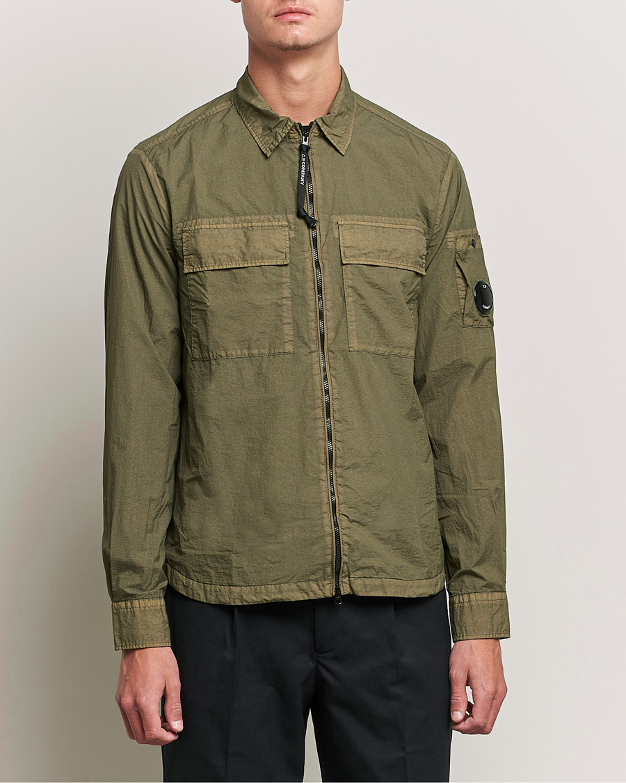 Mies | Kauluspaidat | C.P. Company | Taylon L Zip Overshirt Green