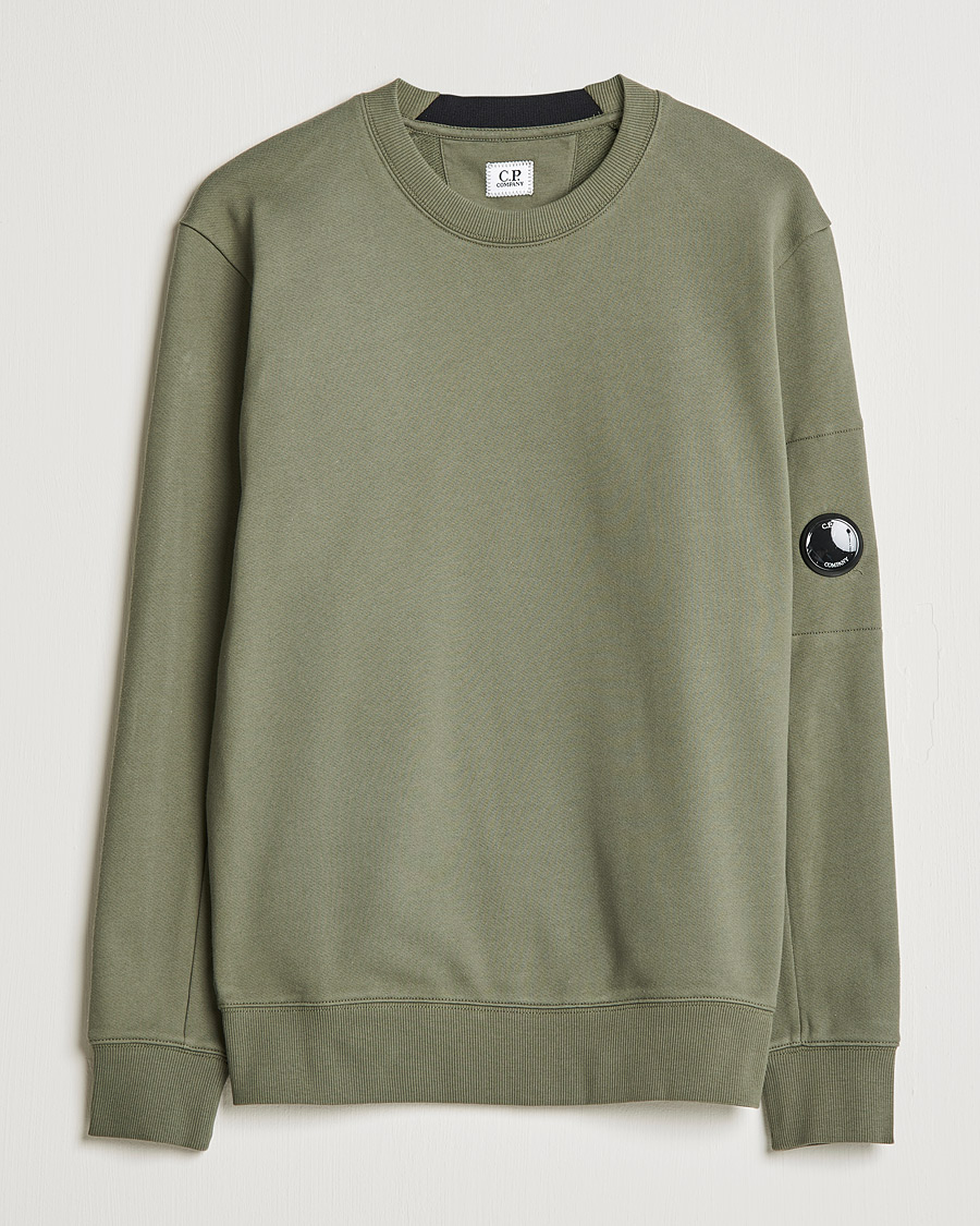 Mies | Puserot | C.P. Company | Diagonal Raised Fleece Lens Sweatshirt Green