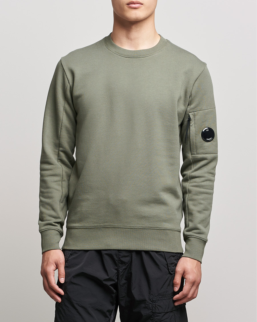 Mies | Puserot | C.P. Company | Diagonal Raised Fleece Lens Sweatshirt Green