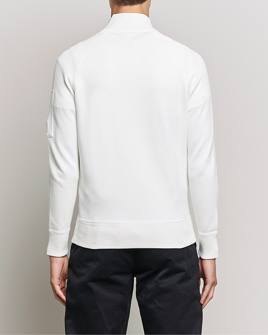 Mies | Puserot | C.P. Company | Knitted Cotton Lens Half Zip White