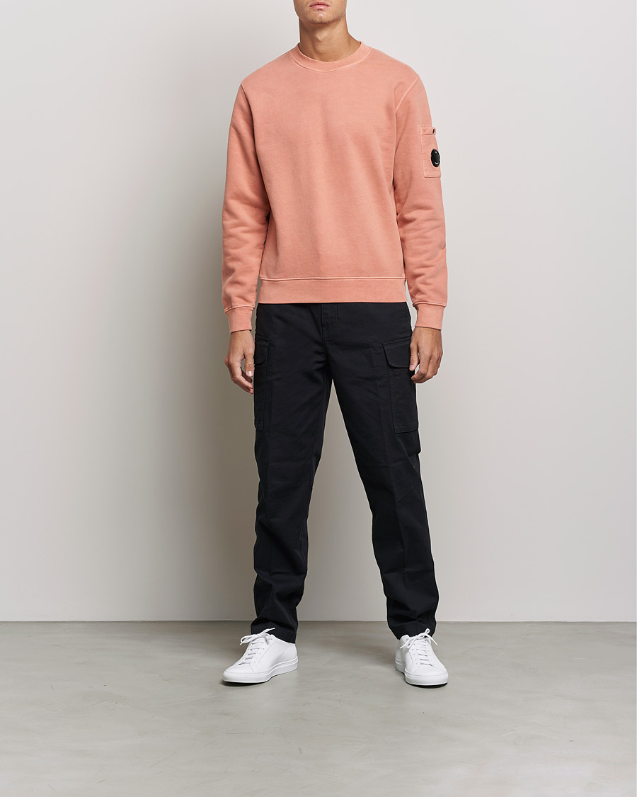 Mies | Puserot | C.P. Company | Brushed Emerized Diagonal Fleece Sweat Peach