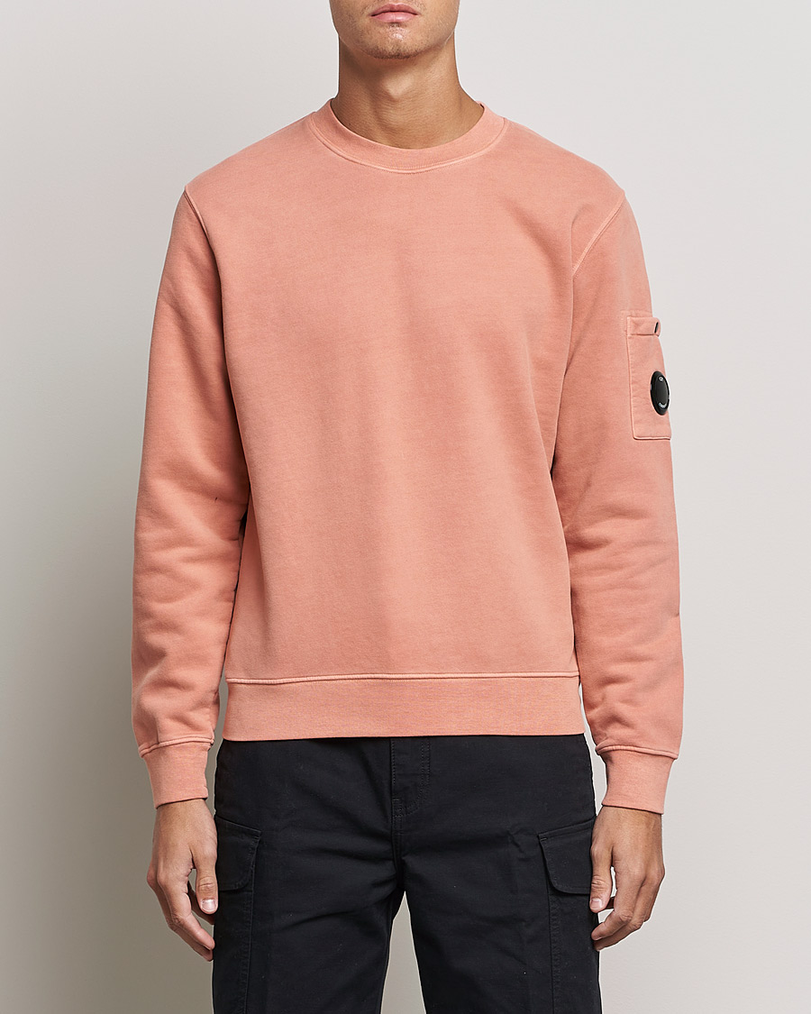 Mies | Puserot | C.P. Company | Brushed Emerized Diagonal Fleece Sweat Peach