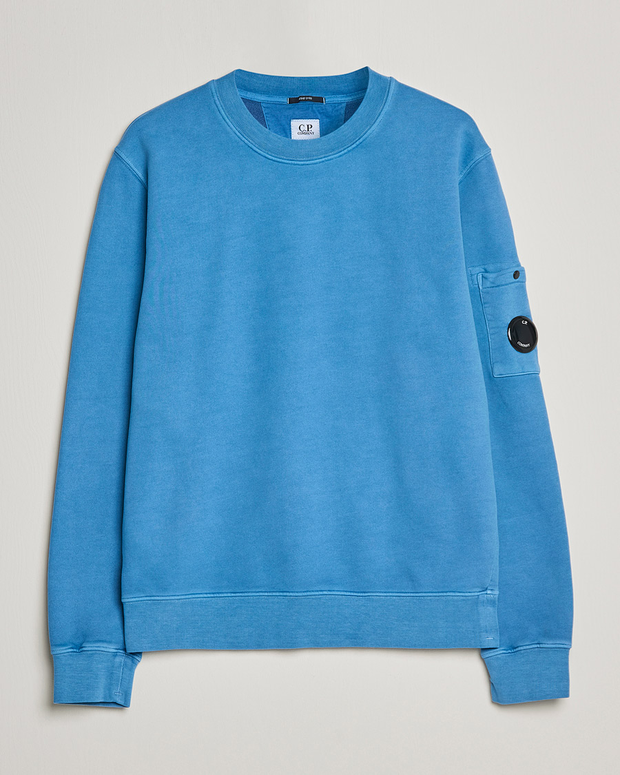 Mies | Puserot | C.P. Company | Brushed Emerized Diagonal Fleece Sweat Blue
