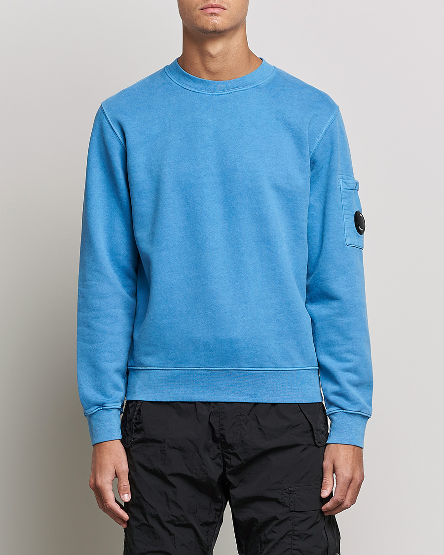 Mies | Puserot | C.P. Company | Brushed Emerized Diagonal Fleece Sweat Blue