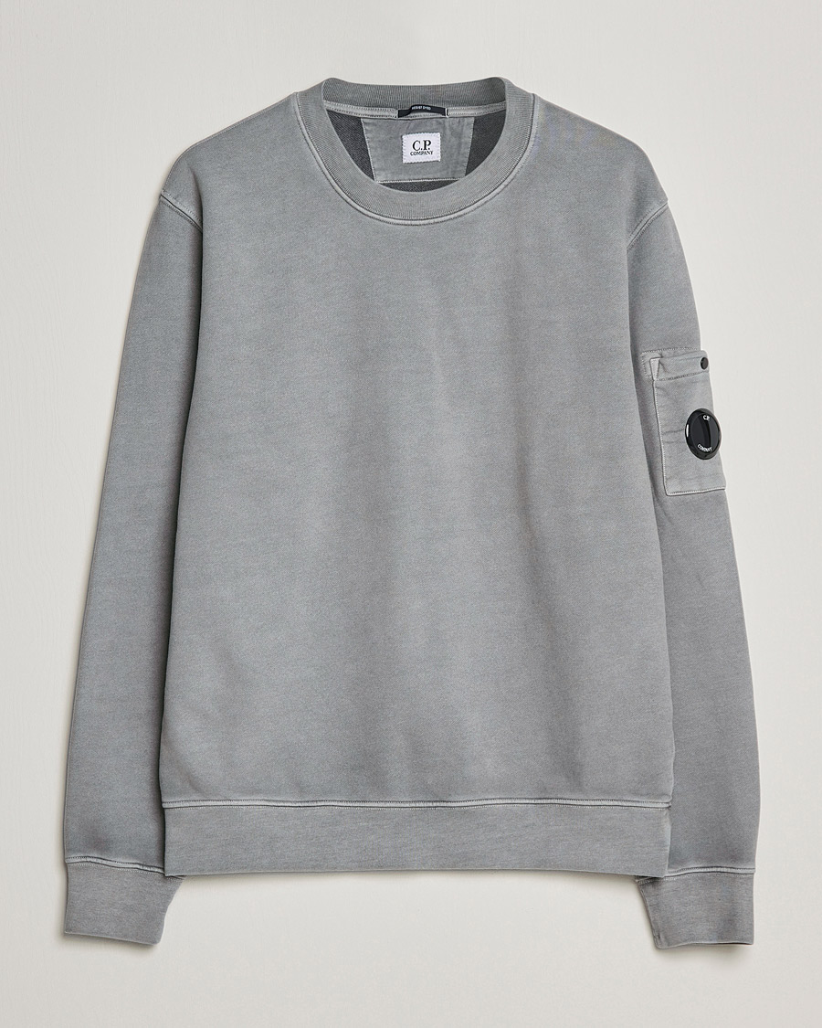 Mies | Puserot | C.P. Company | Brushed Emerized Diagonal Fleece Sweat Grey