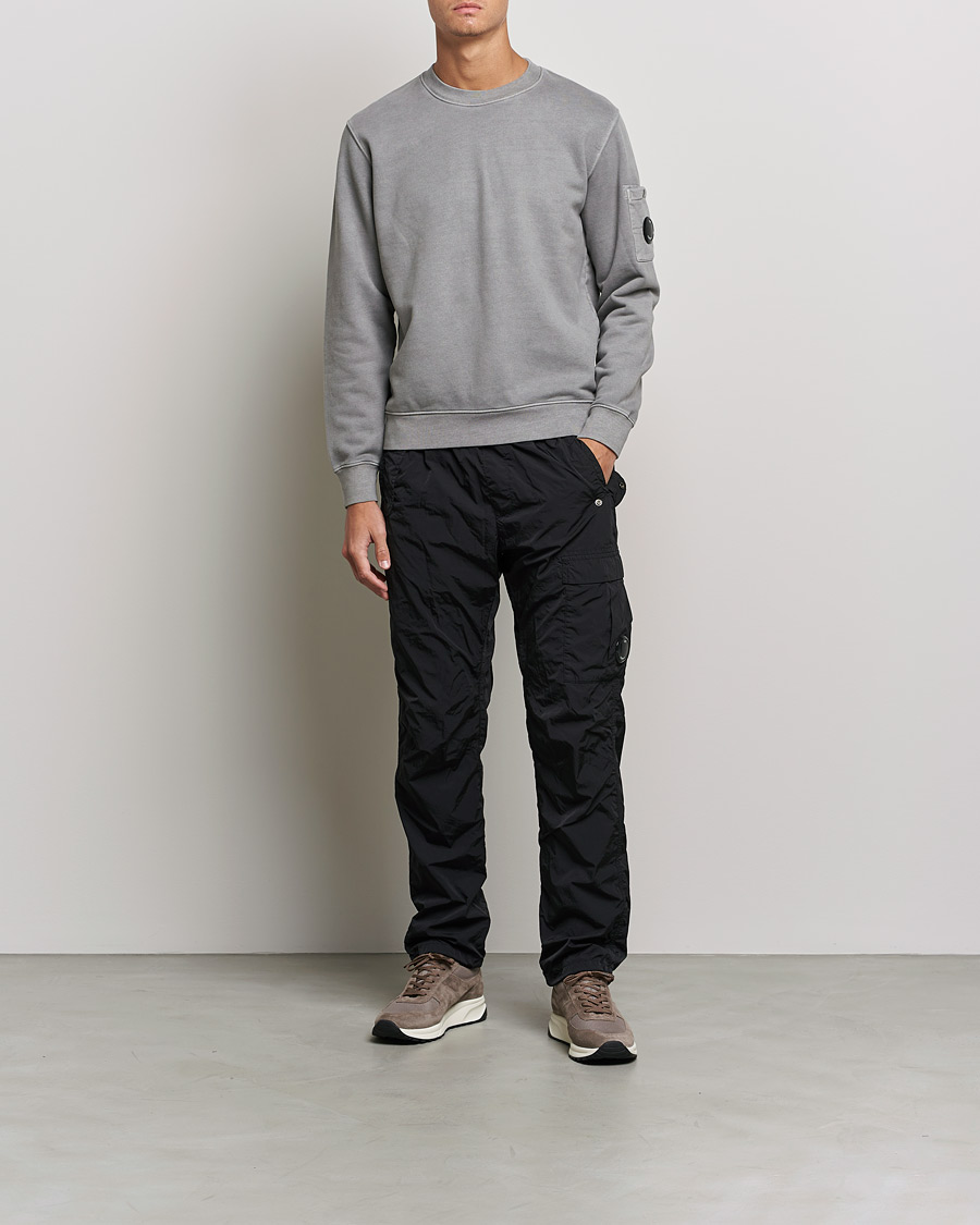 Mies | Collegepuserot | C.P. Company | Brushed Emerized Diagonal Fleece Sweat Grey