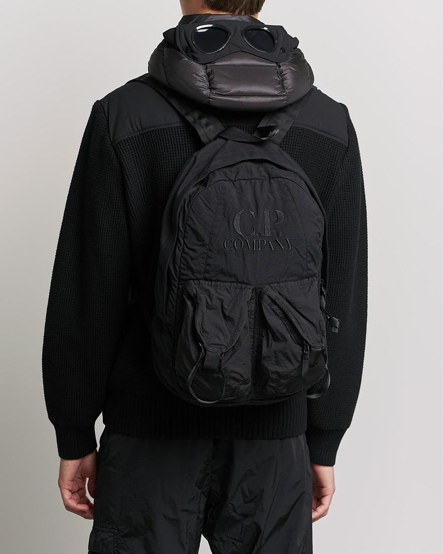 Mies | C.P. Company Taylon P Mixed Backpack Black | C.P. Company | Taylon P Mixed Backpack Black