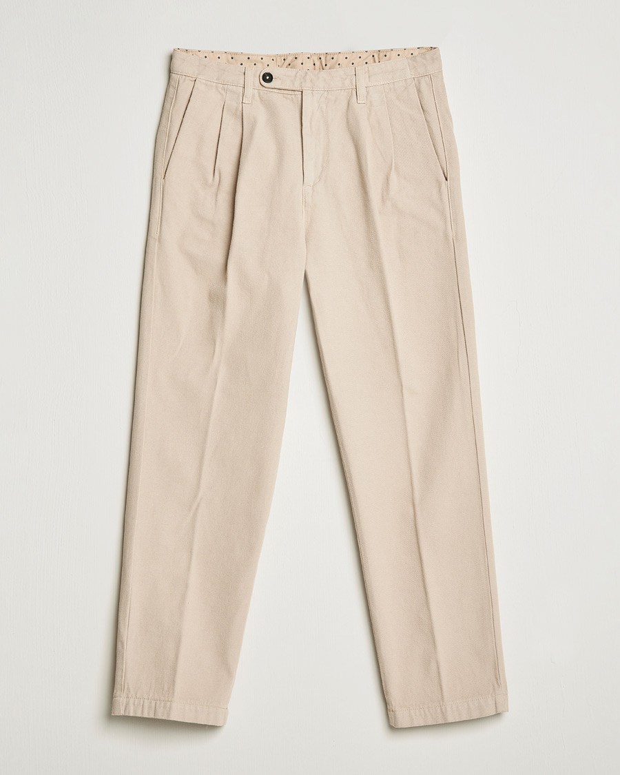 Mies | Housut | Massimo Alba | Strallo Pleated Chinos Beige