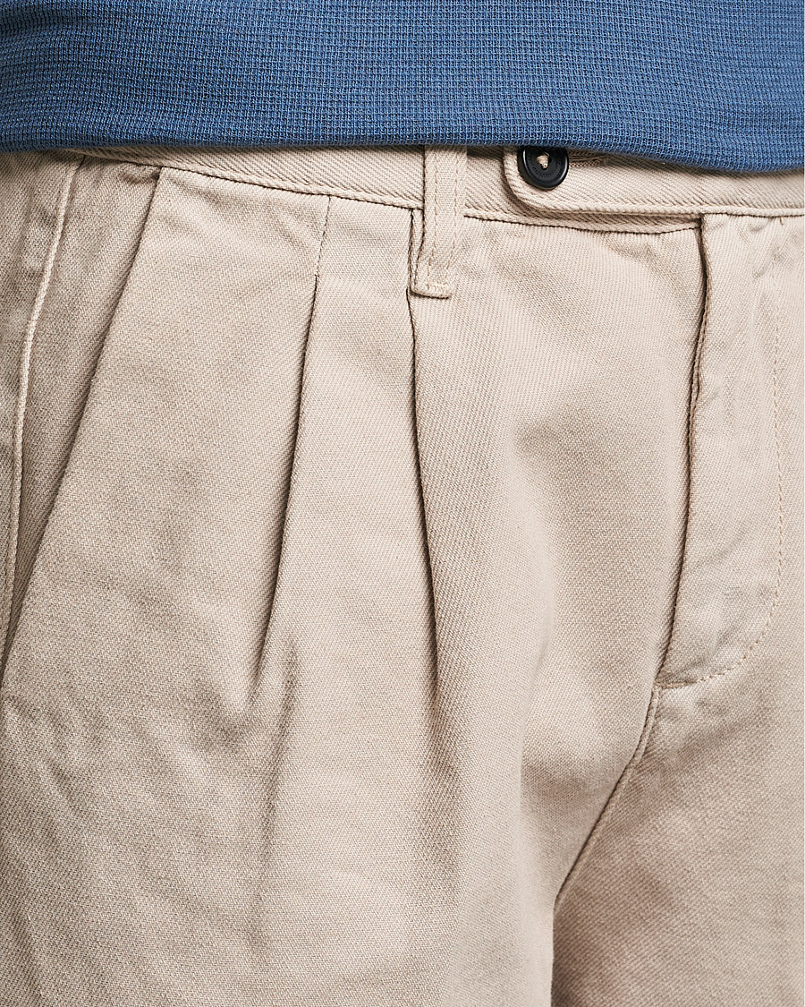 Mies | Housut | Massimo Alba | Strallo Pleated Chinos Beige