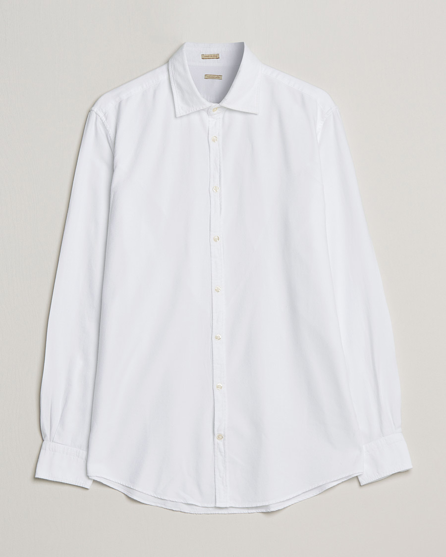 Miehet |  | Massimo Alba | Genova Soft Flannel Shirt White