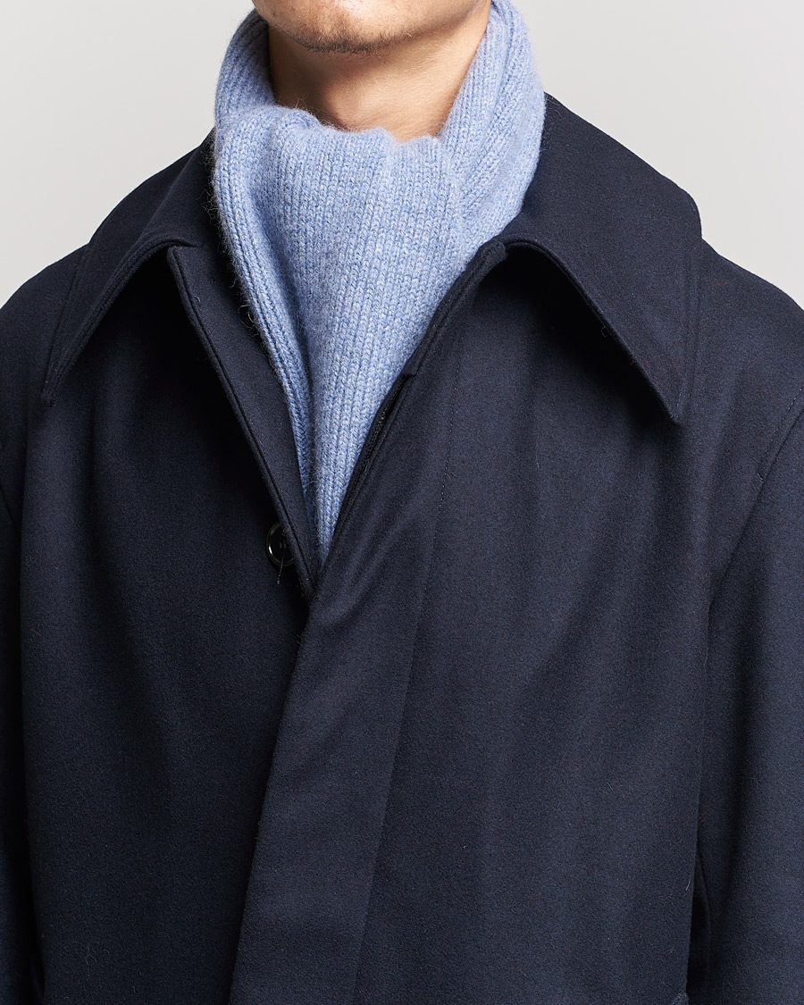 Mies |  | Le Bonnet | Lambswool/Caregora Scarf Washed Denim