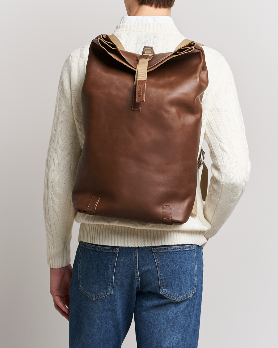 Mies | Laukut | Brooks England | Pickwick Large Leather Backpack Dark Tan