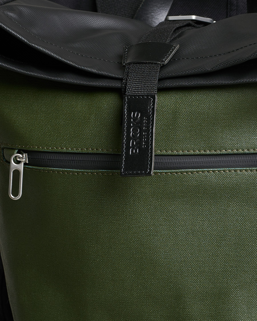 Mies | Brooks England Rivington Cotton Canvas 18L Rolltop Backpack Forest | Brooks England | Rivington Cotton Canvas 18L Rolltop Backpack Forest