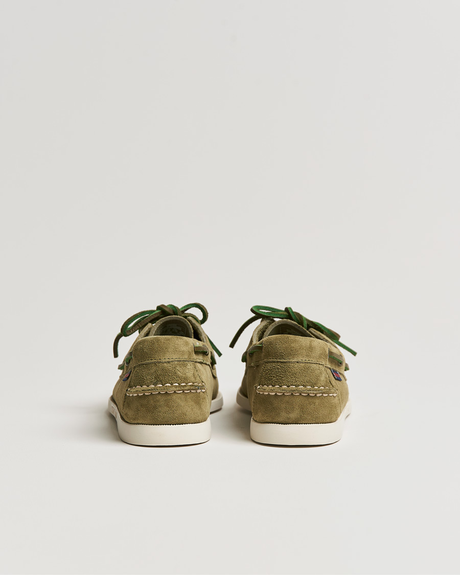 Mies | Sebago Docksides Suede Boat Shoe Green Military | Sebago | Docksides Suede Boat Shoe Green Military