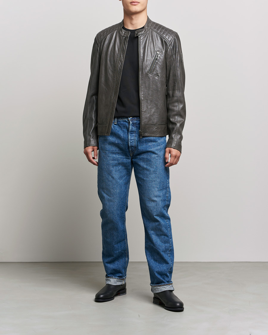 Mies | Takit | Belstaff | V Racer 2.0 Leather Jacket Dark Grey