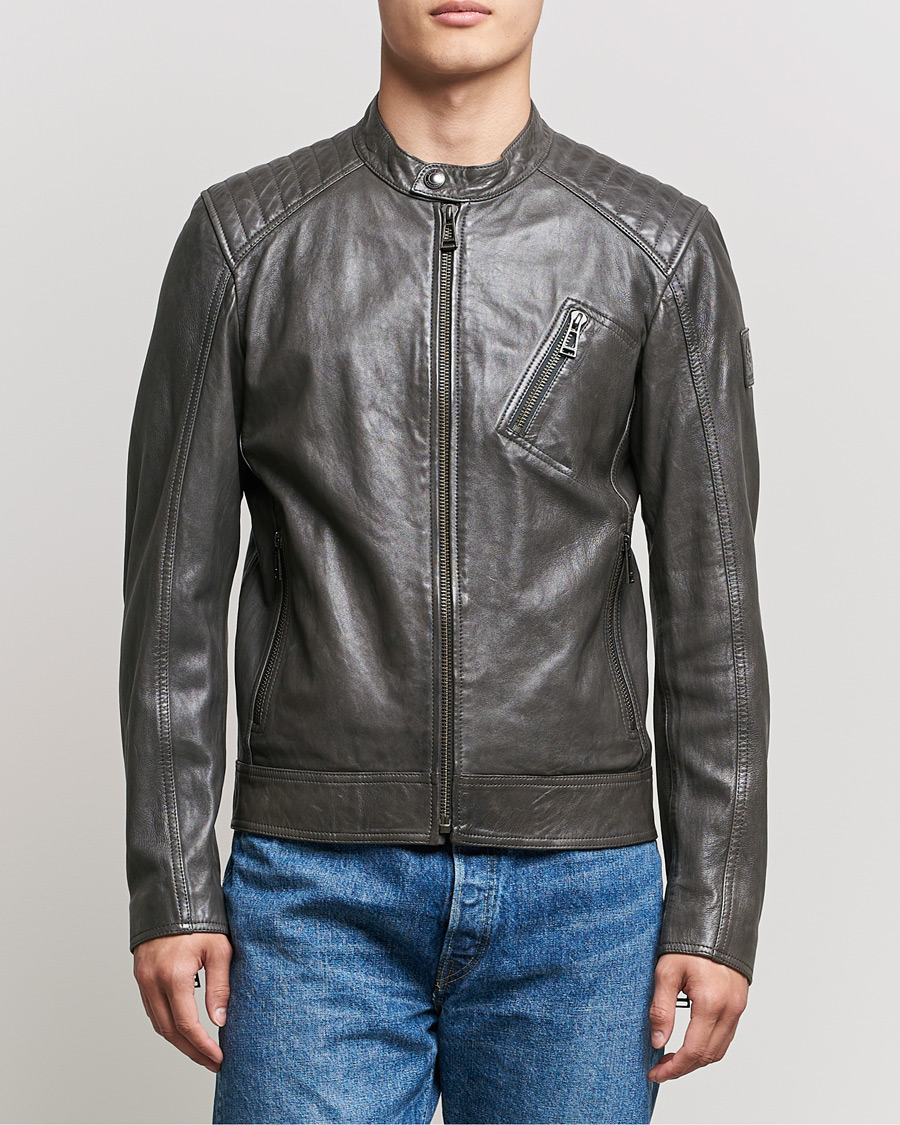 Mies | Takit | Belstaff | V Racer 2.0 Leather Jacket Dark Grey