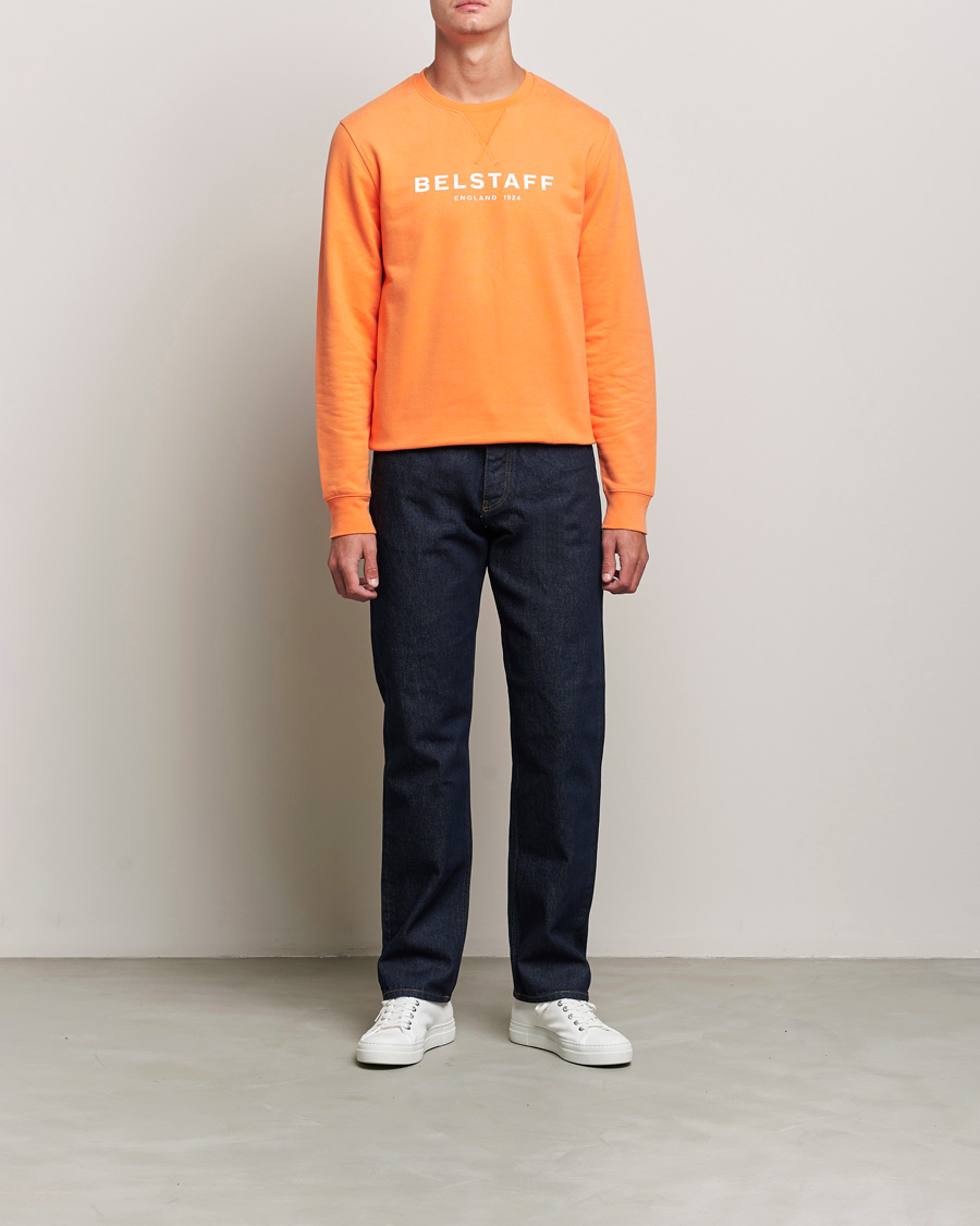 Mies | Puserot | Belstaff | 1924 Crew Neck Logo Sweat Signal Orange