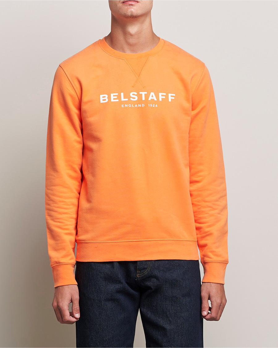 Mies | Puserot | Belstaff | 1924 Crew Neck Logo Sweat Signal Orange