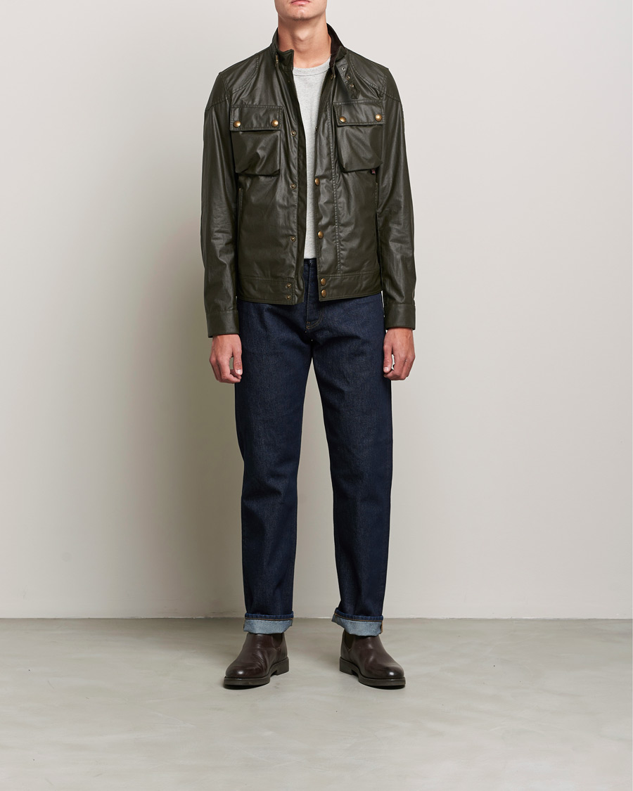 Mies |  | Belstaff | Racemaster Waxed Jacket Faded Olive