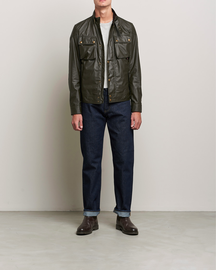 Mies | Takit | Belstaff | Racemaster Waxed Jacket Faded Olive
