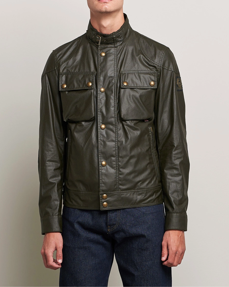 Mies | Takit | Belstaff | Racemaster Waxed Jacket Faded Olive
