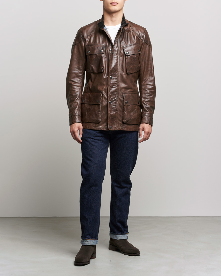 Mies | Takit | Belstaff | Trialmaster Panther Leather Jacket Saddle Brown