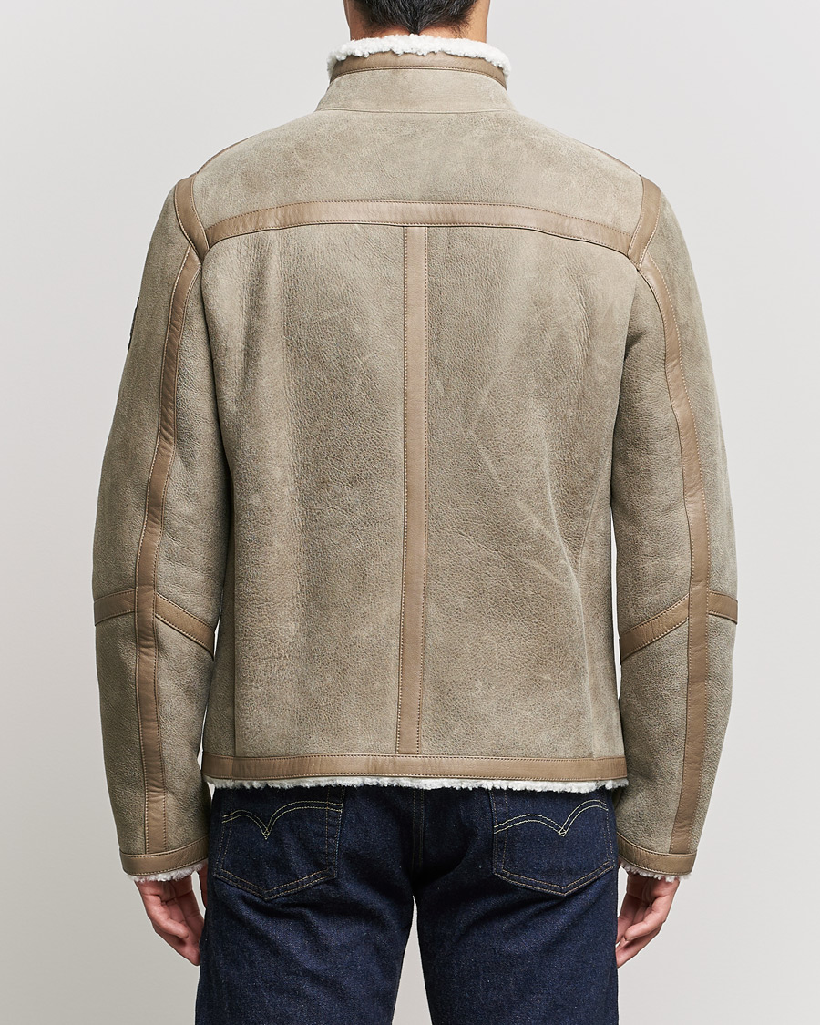Mies | Takit | Belstaff | Tundra Shearling Leather Jacket Dark Sand