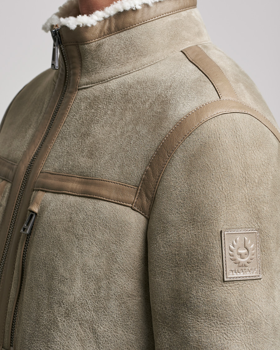 Mies | Takit | Belstaff | Tundra Shearling Leather Jacket Dark Sand
