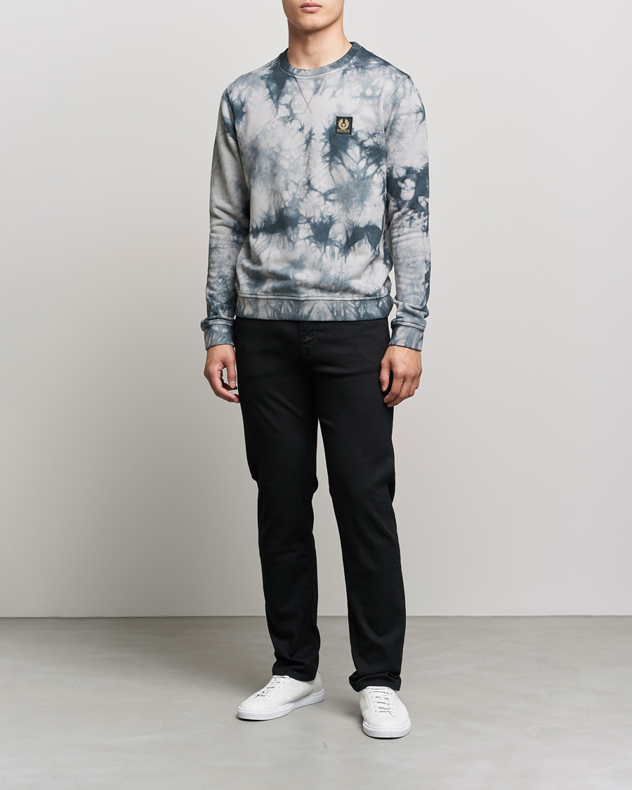 Mies | Puserot | Belstaff | Surface Batik Sweatshirt Granite Grey