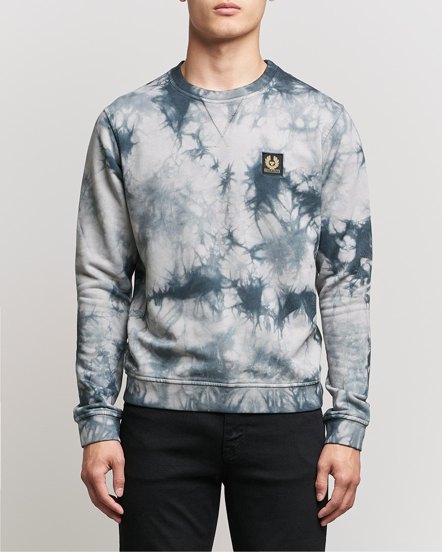 Mies | Puserot | Belstaff | Surface Batik Sweatshirt Granite Grey