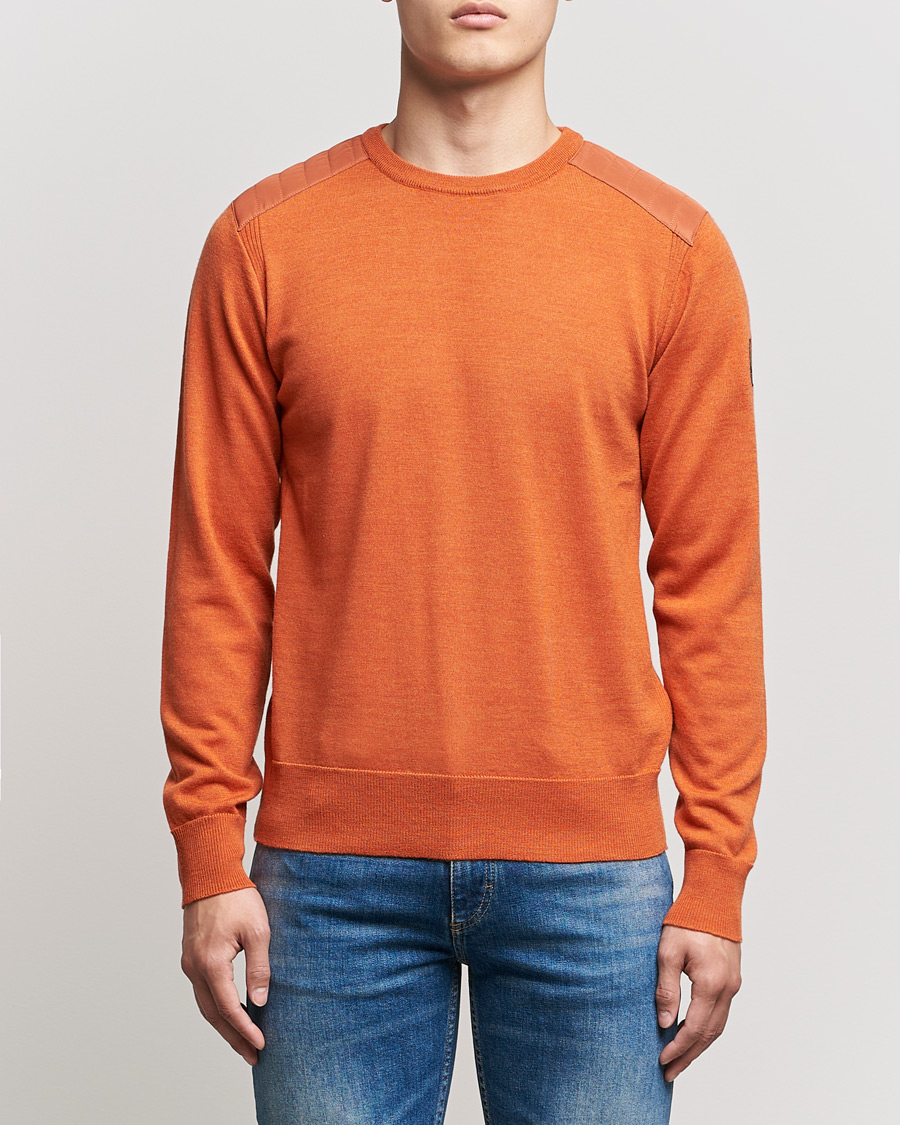 Mies | Puserot | Belstaff | Kerrigan Crew Neck Merino Sweatshirt Amber
