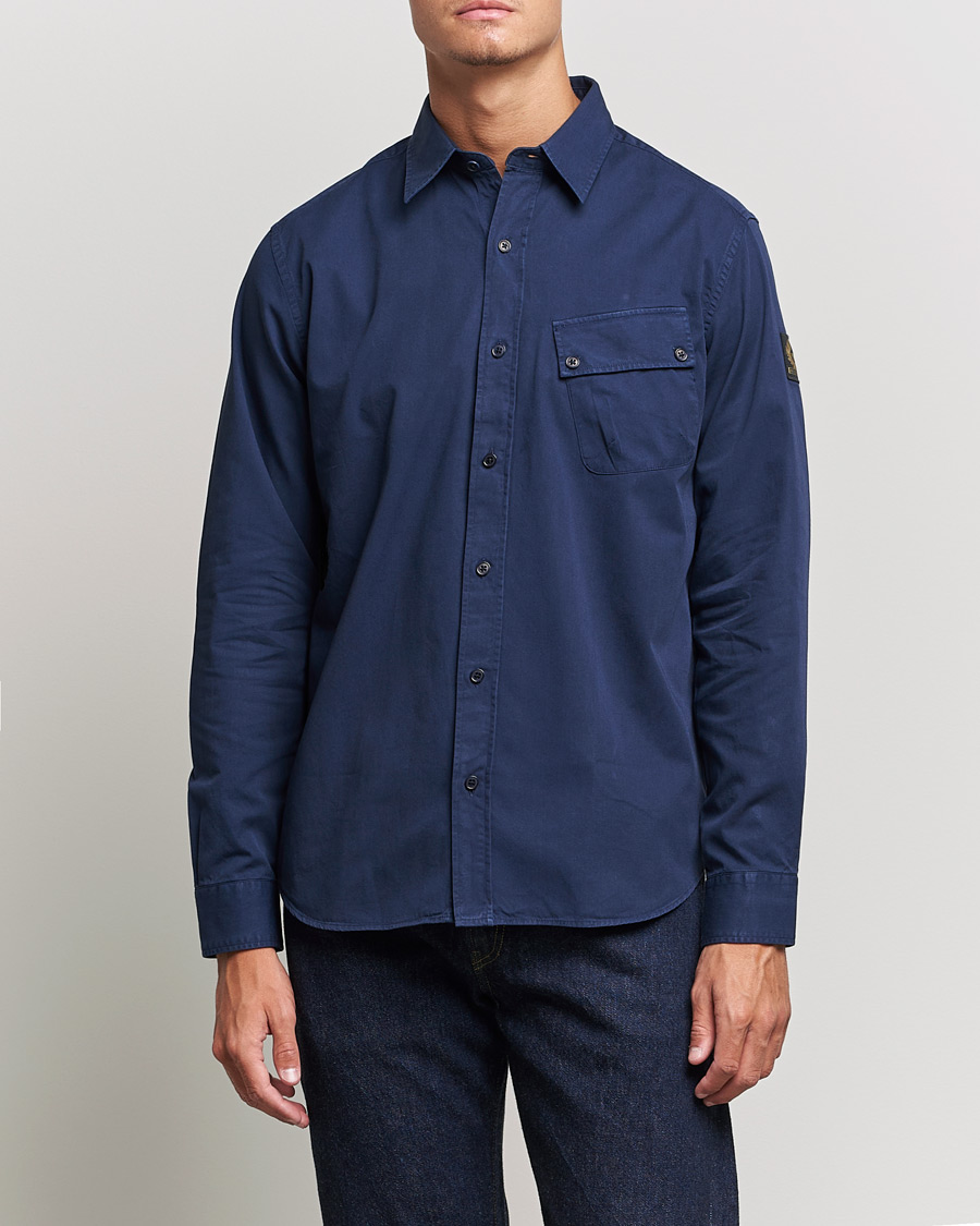 Mies | Kauluspaidat | Belstaff | Pitch Cotton Pocket Shirt Deep Navy