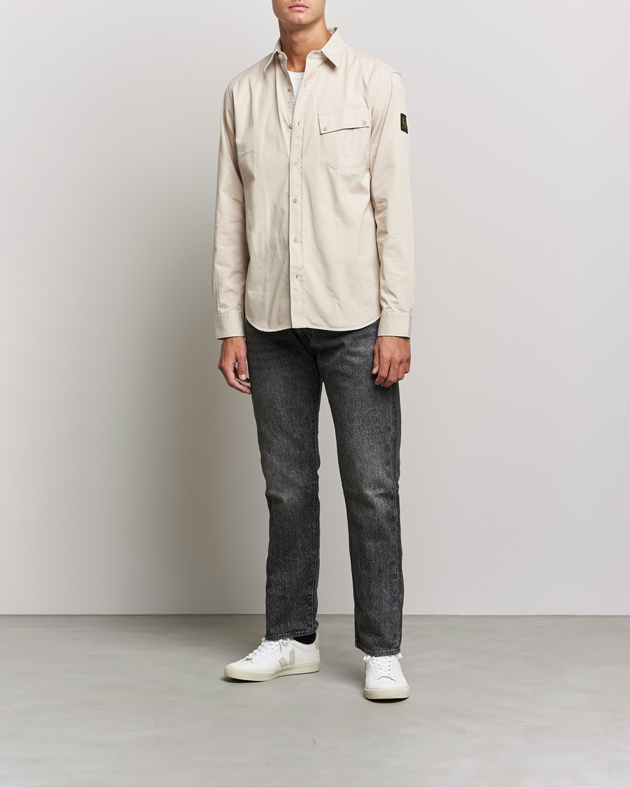 Mies | Rennot paidat | Belstaff | Pitch Cotton Pocket Shirt Fawn
