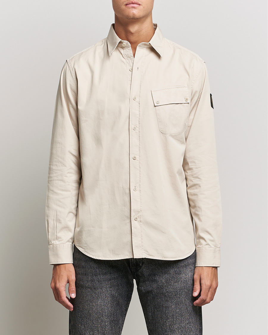 Mies |  | Belstaff | Pitch Cotton Pocket Shirt Fawn