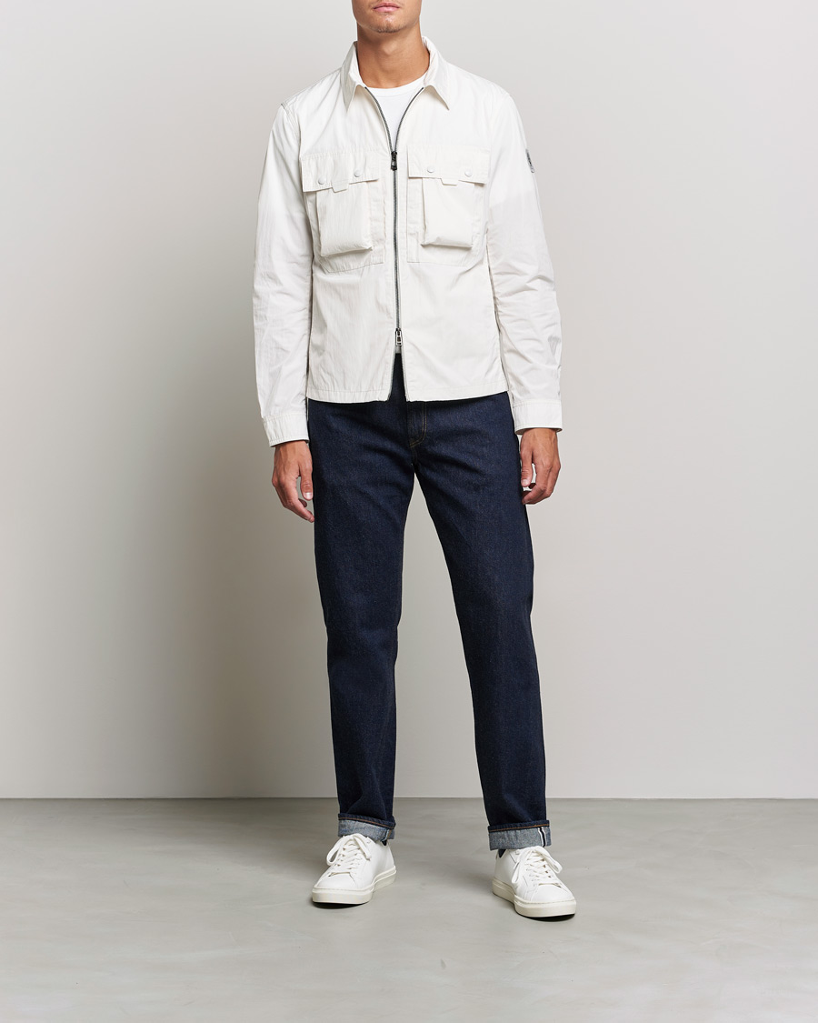 Mies | Kauluspaidat | Belstaff | Tactical Nylon Pocket Overshirt Chalk