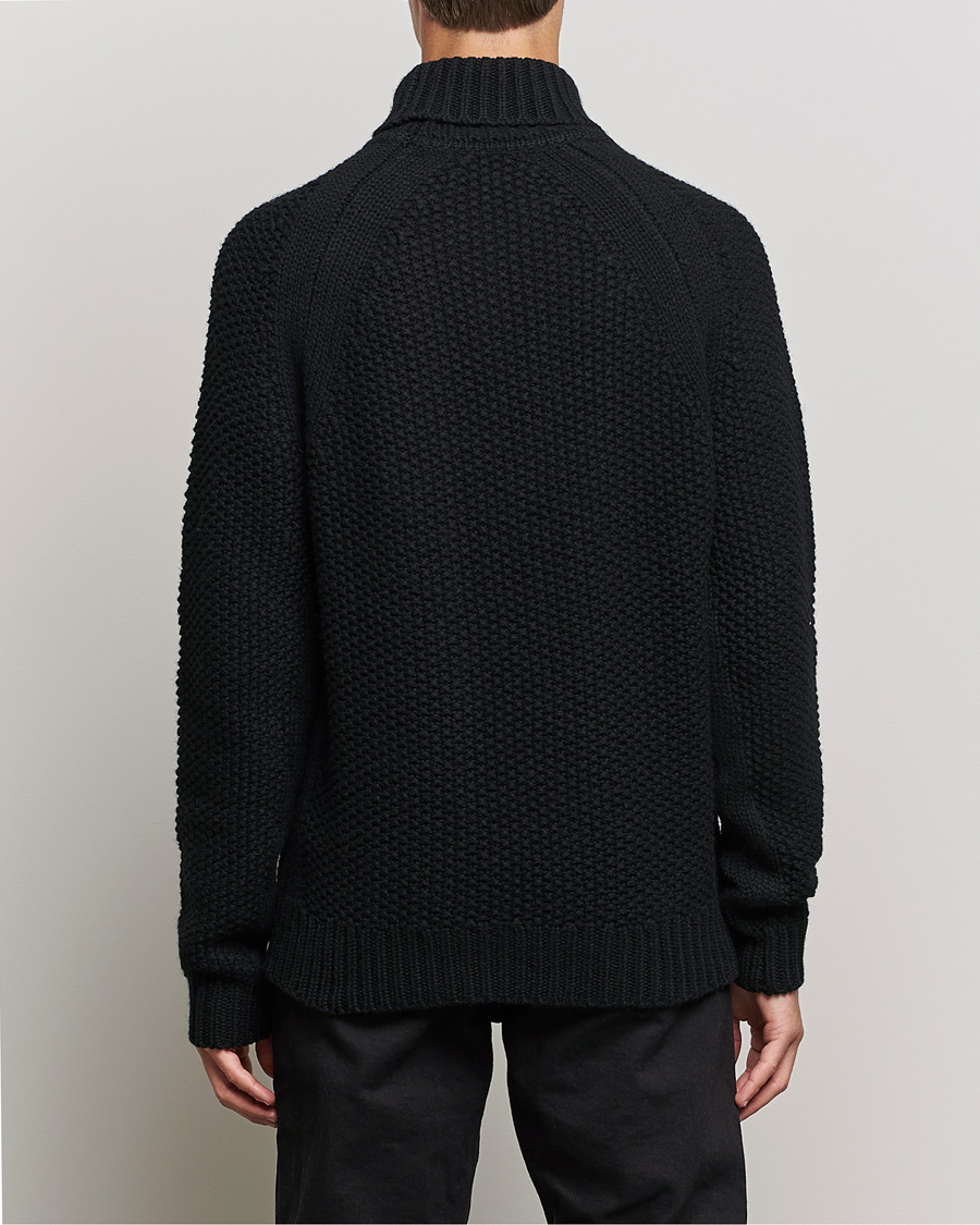 Mies | Puserot | Belstaff | Manor Wool Rollneck Black