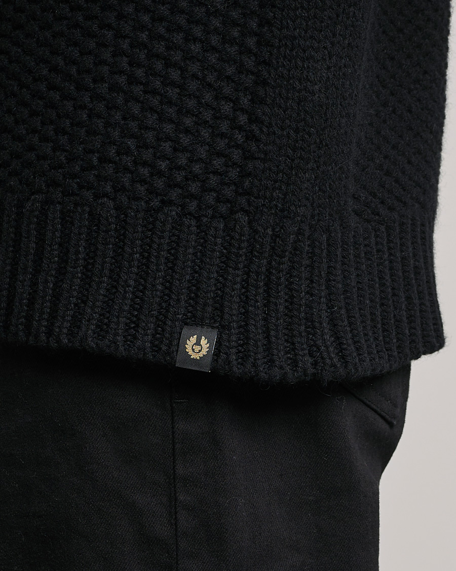 Mies | Puserot | Belstaff | Manor Wool Rollneck Black