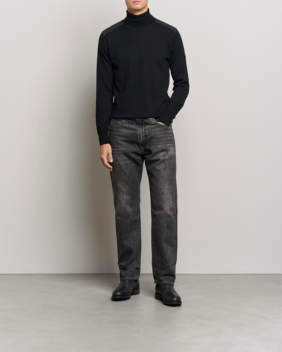 Mies | Puserot | Belstaff | Kingsland Merino Rollneck Black