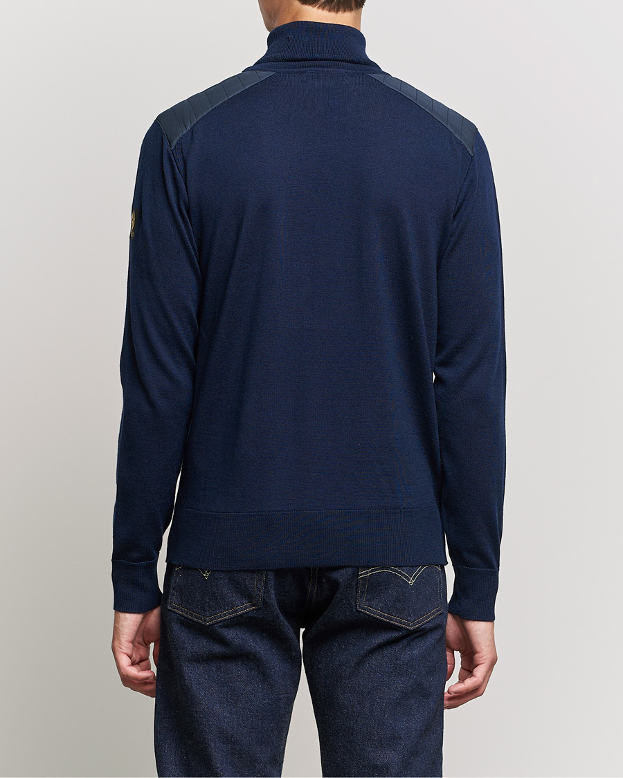 Mies | Puserot | Belstaff | Kingsland Merino Rollneck Washed Navy