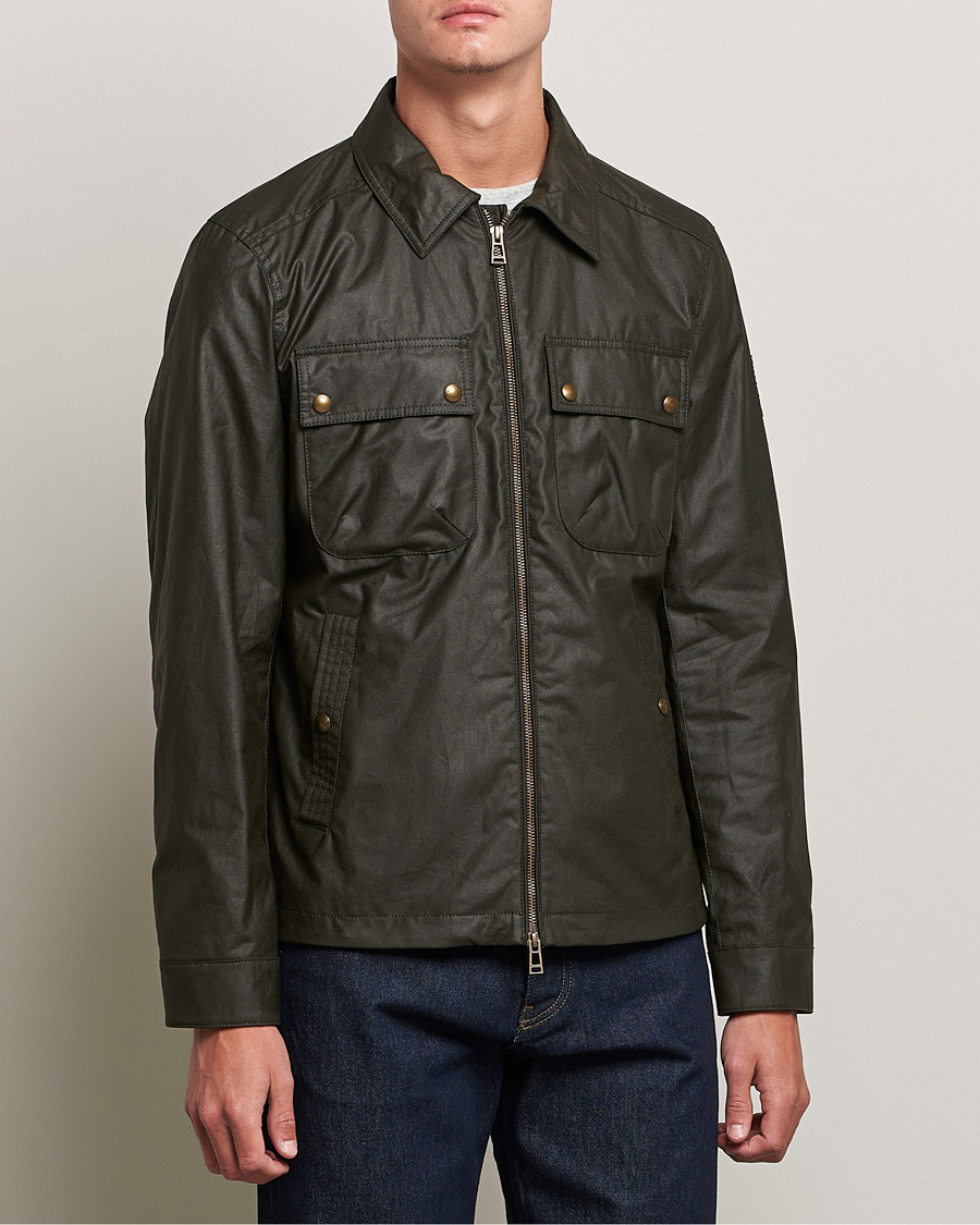 Mies |  | Belstaff | Tour Waxed Shirt Jacket Faded Olive