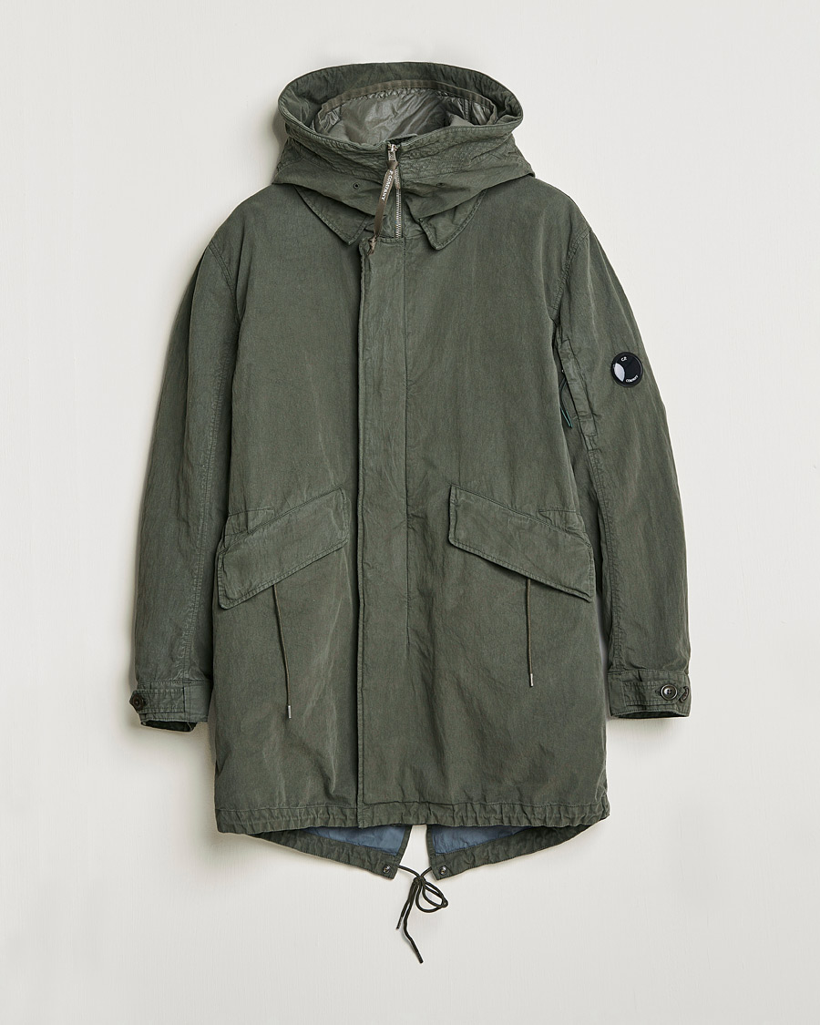 Mies | Takit | C.P. Company | 50 Fili Garment Dyed Cotton/Nylon 2 in 1 Parka Green