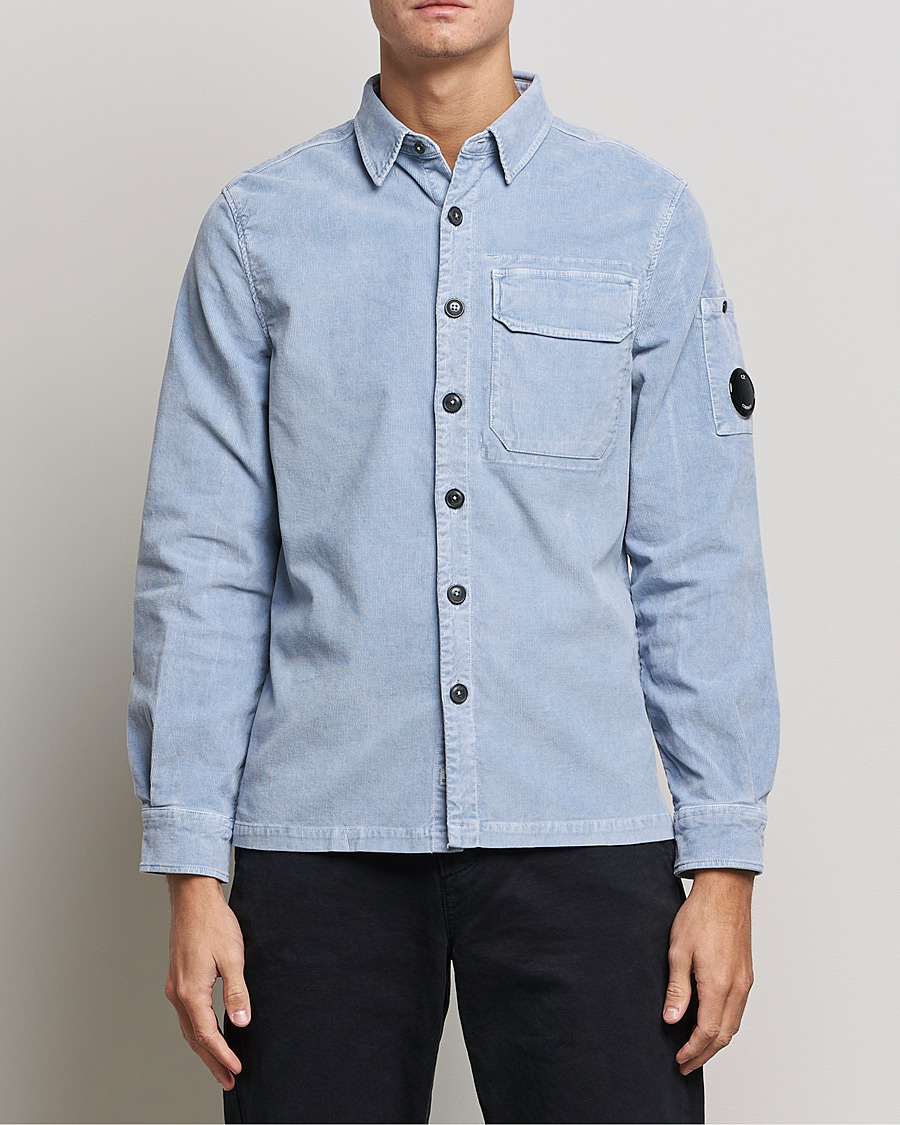 Mies | Kauluspaidat | C.P. Company | Corduroy Lens Overshirt Light Blue