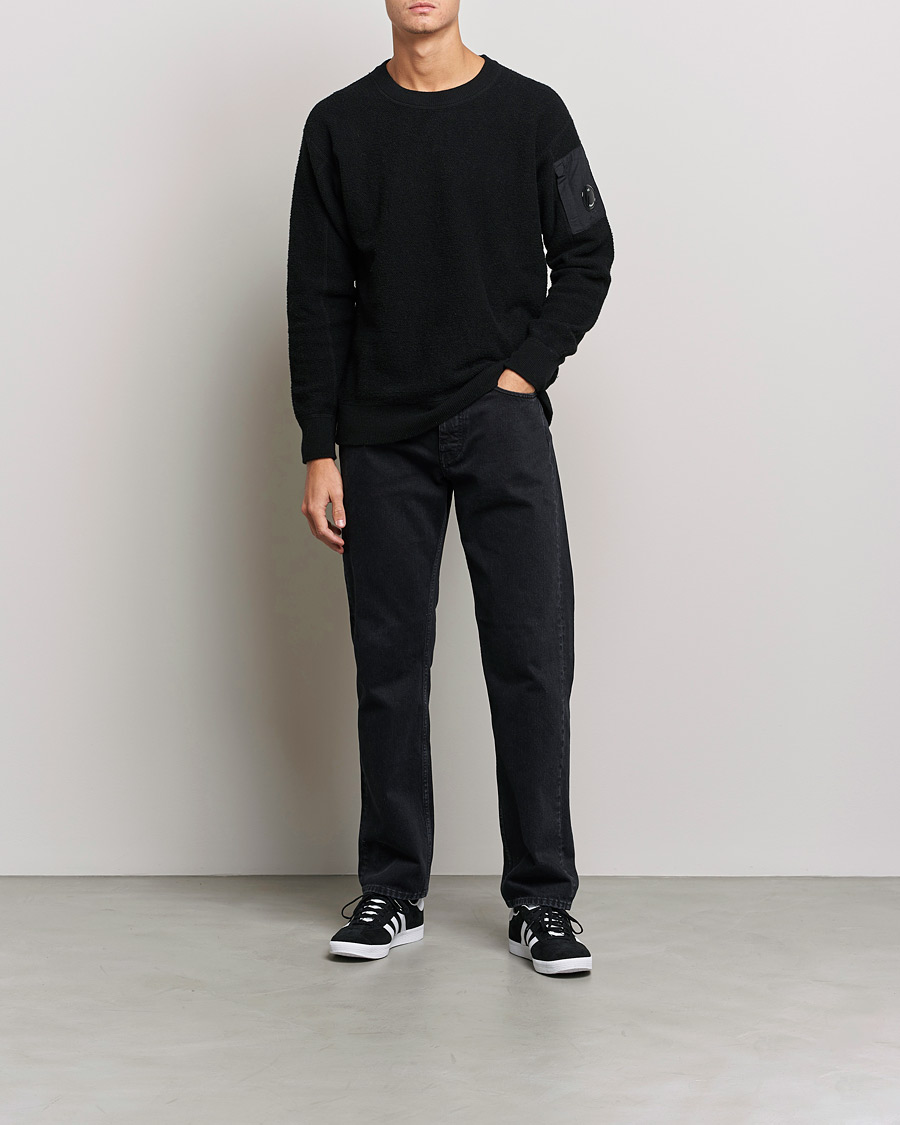 Mies | Puserot | C.P. Company | Structured Lambswool Lens Roundneck Black