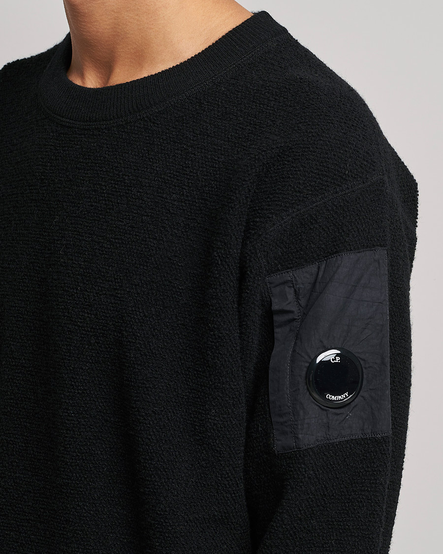 Mies | Puserot | C.P. Company | Structured Lambswool Lens Roundneck Black