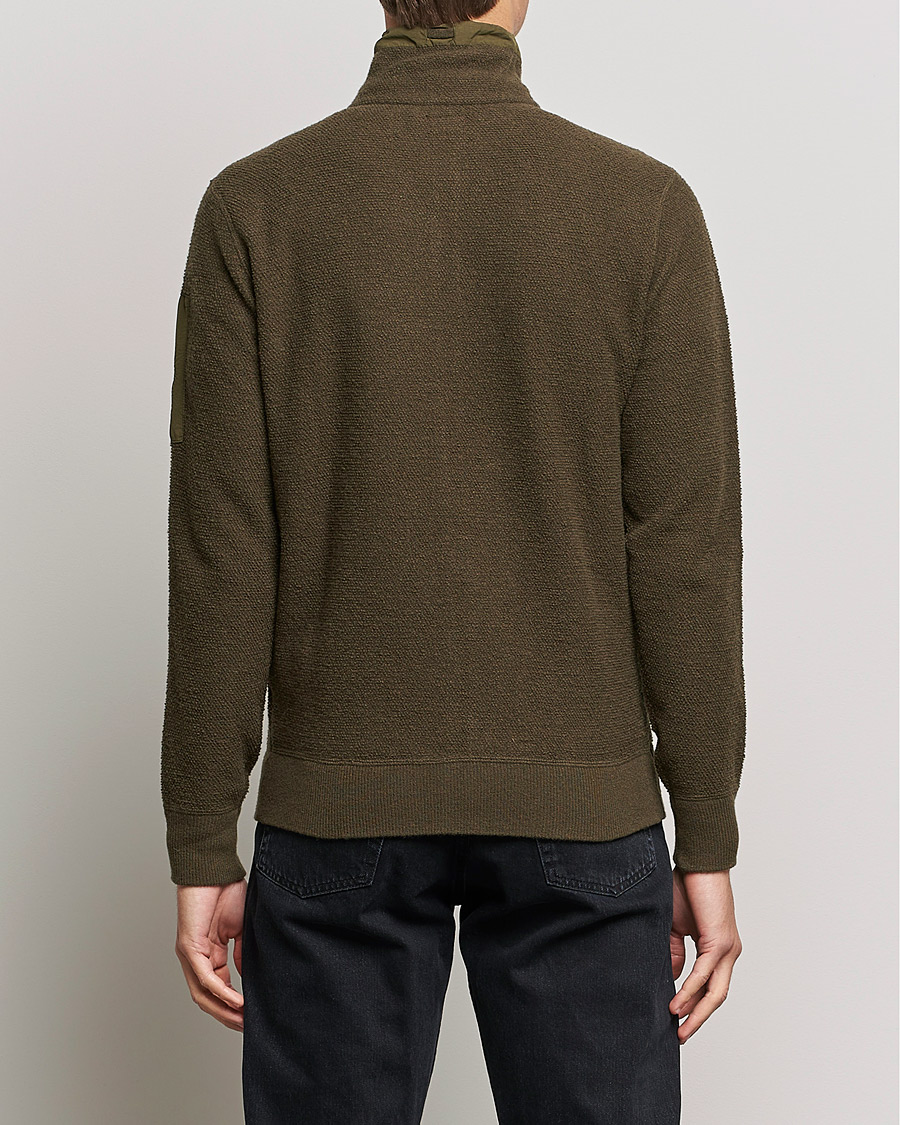 Mies | Puserot | C.P. Company | Lambswool Pocket Full Zip Sweat Green
